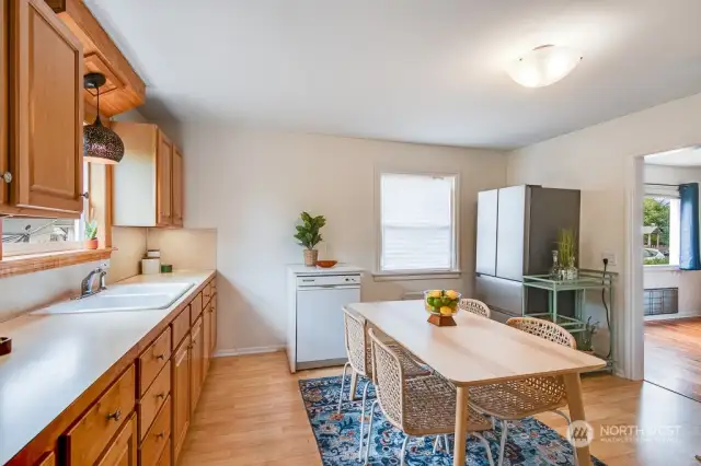 Newer fridge in main kitchen