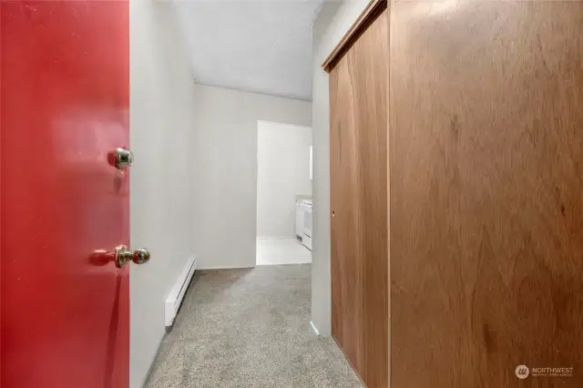 Entry looking into kitchen