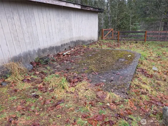 Concrete pad next to Shop Building - Lots of Possibilities!