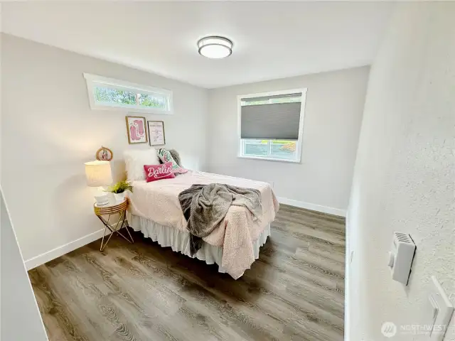 Bedroom 2 features top down, bottoms up blinds.