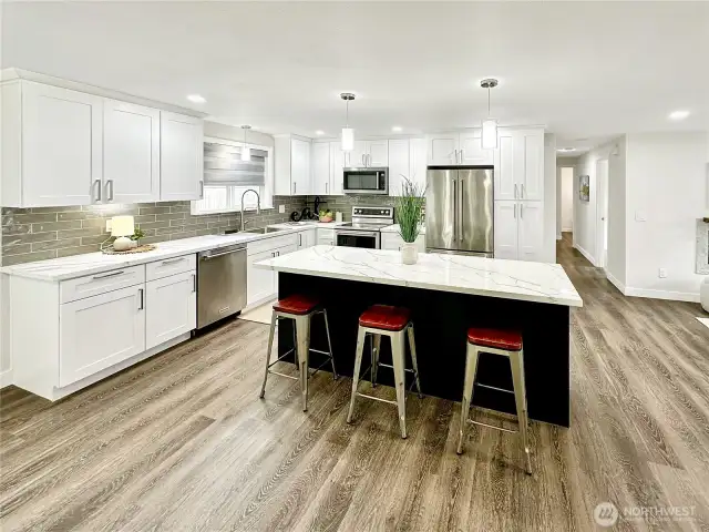 Full view of kitchen.