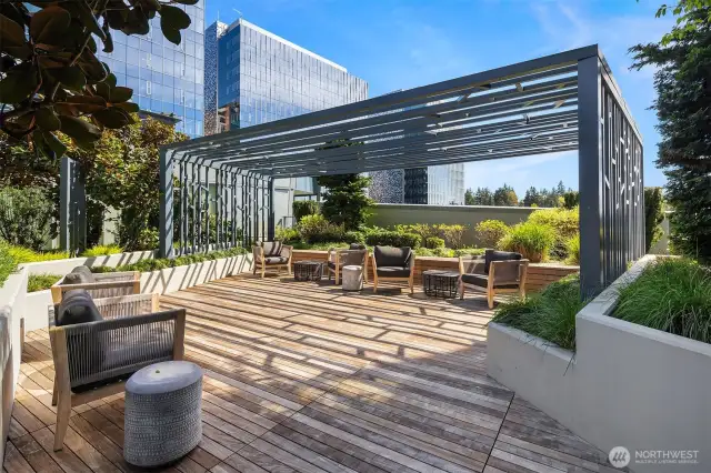 Beautiful Terrace seating can be found all over the building