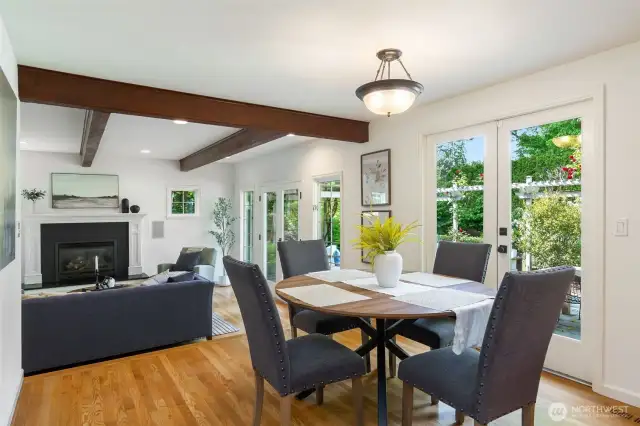 The heart of the home with open connection to the informal dining space and family room and a wonderful connection to the backyard.