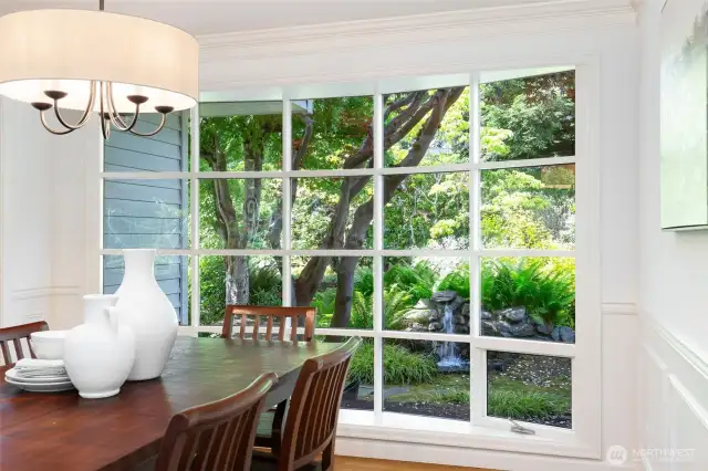 Private and beautiful view from the dining room