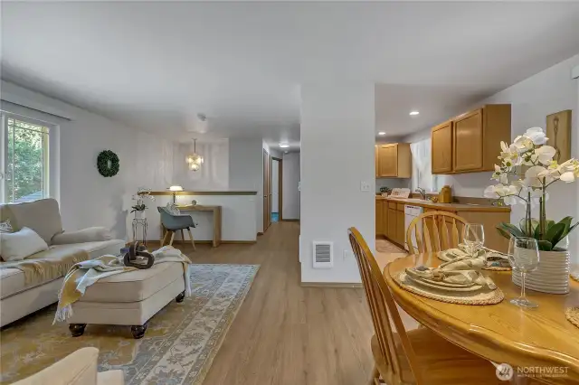 Two separate living spaces.
