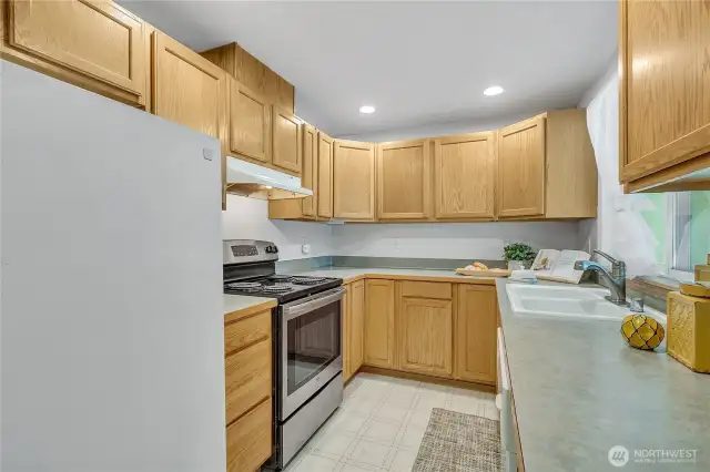 Light and bright kitchen.