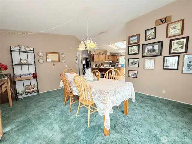 Large dining area off the kitchen
