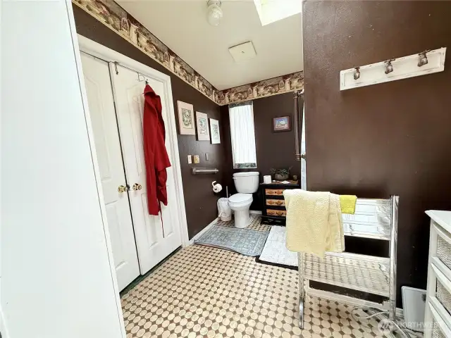 Double doors leading to primary bedroom