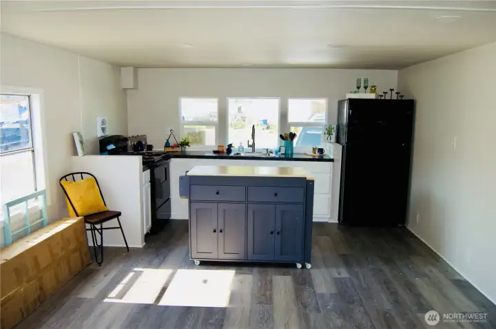 Brand new kitchen and appliances.