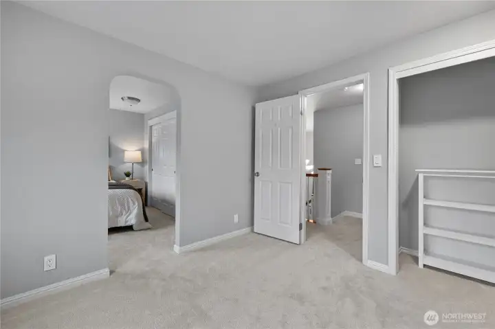 The 2nd and 3rd bedrooms have been combined to provide a PRIVATE, multifunctional space—perfect for a playroom, media room, office, or guest retreat.