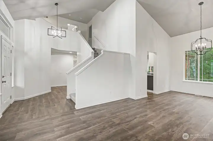 Front living room and dining room