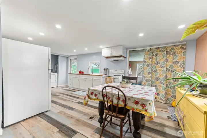 Bonus room on the left behind the curtain