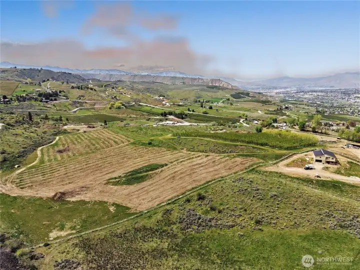 Panoramic view of acreage looking northwest - Fence line at bottom is eastern edge of acreage