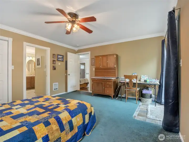 Primary bedroom with great western light