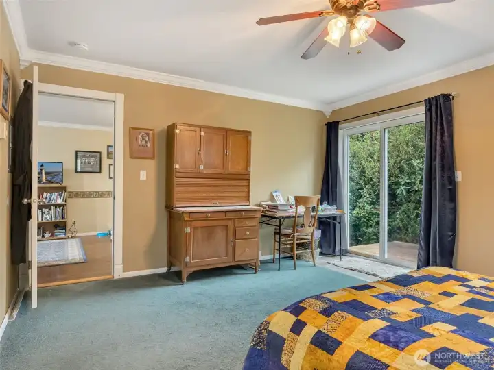 Cozy and private primary bedroom