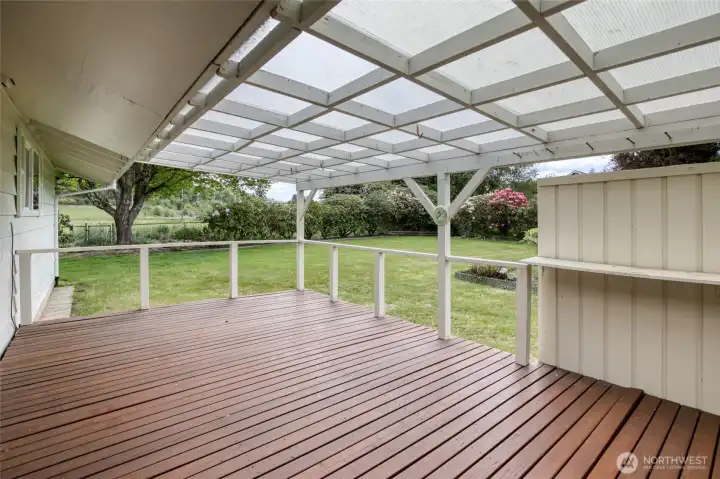 Covered Wood Deck