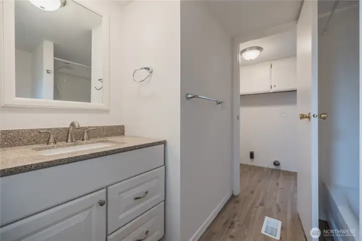 Bathroom with Granite Vanity