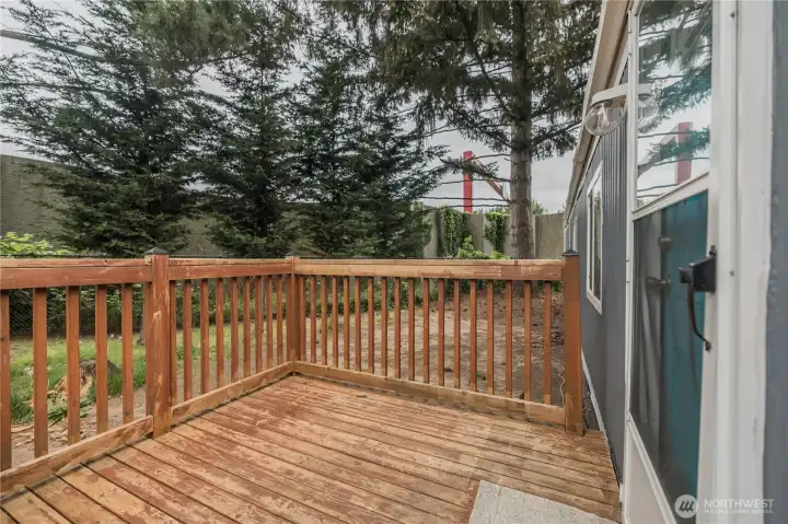 Cedar Deck with Tree Privacy Screen