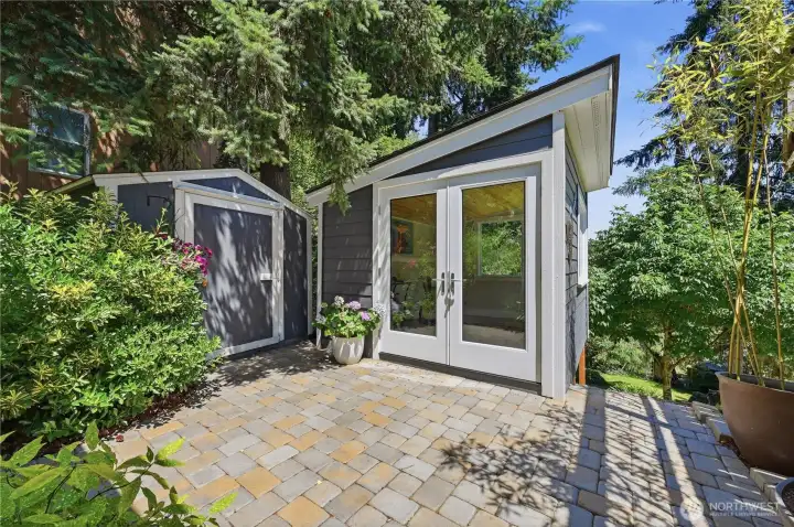120 sq. ft. heated, detached studio for music, exercise, or contemplation. 120 sq. ft. heated, detached studio for music, exercise, or contemplation.