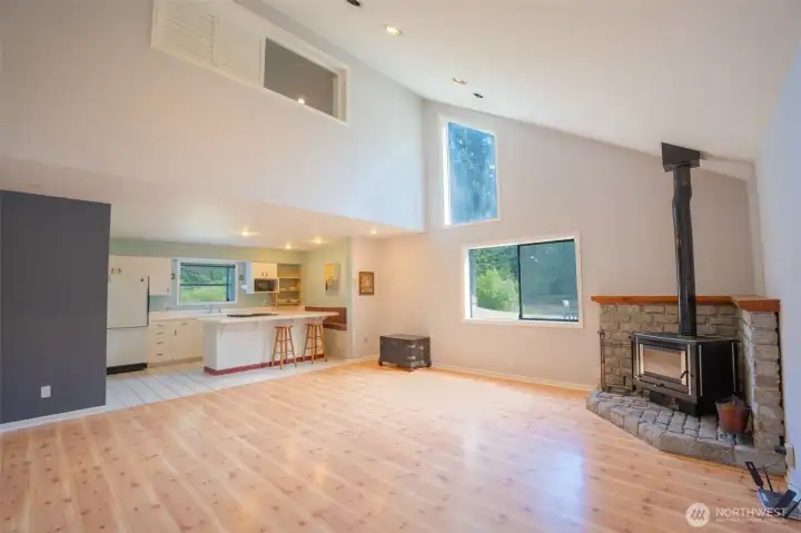 Living room with kitchen. Living room with kitchen.