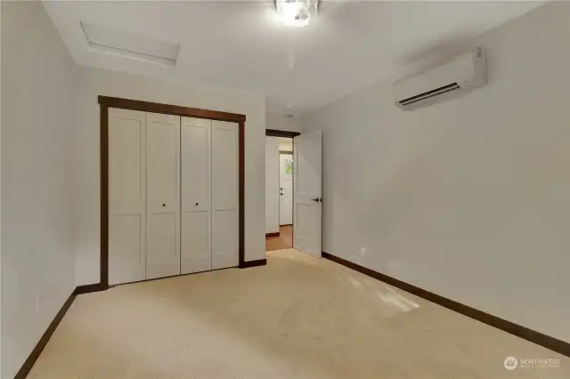 2nd bedroom directly down the hall. mirror image of the first and closest to the guest/ main shared bathroom.