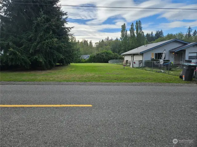 View from Sunny Hill Rd.  All corners are marked