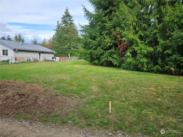 View from South west corner of lot from Gravel Alley