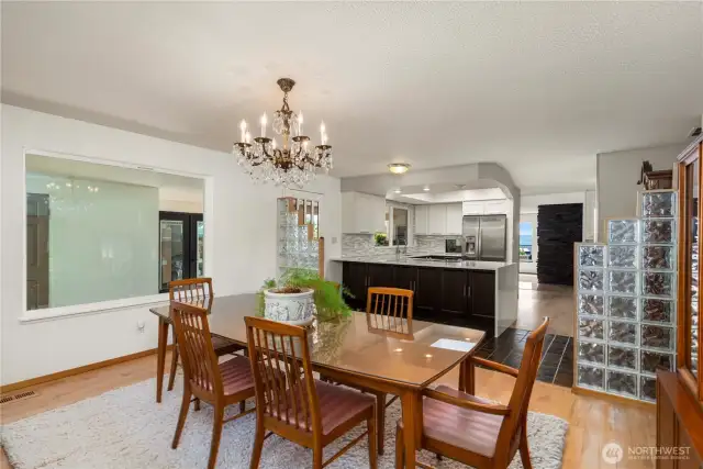 Large dining are that could easily convert to a home office or extra living space.