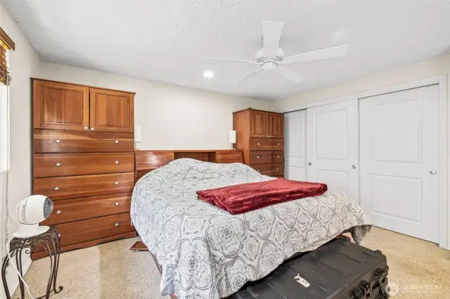 Primary bedroom includes large closet