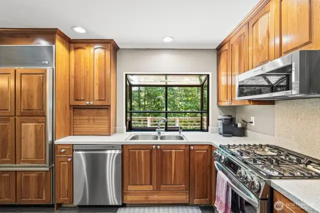 Stainless steel kitchen appliances