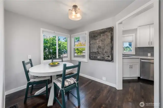 Dining area just off of kitchen