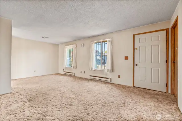 Here is the lviing room shown from another angle.