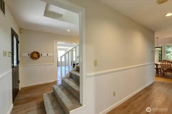 Here's another look at the front door entry. Let's go up!