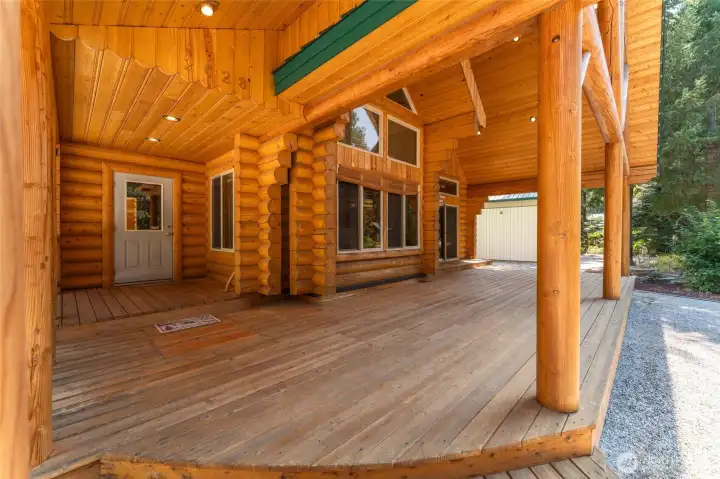 Large porch for coffee and entertaining