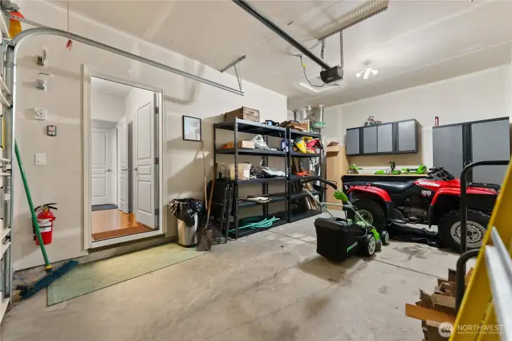 Attached one-car garage, perfect for gear storage or indoor parking.