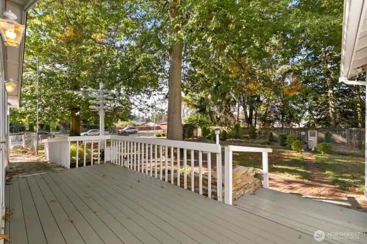 Trex deck overlooking this huge lot!