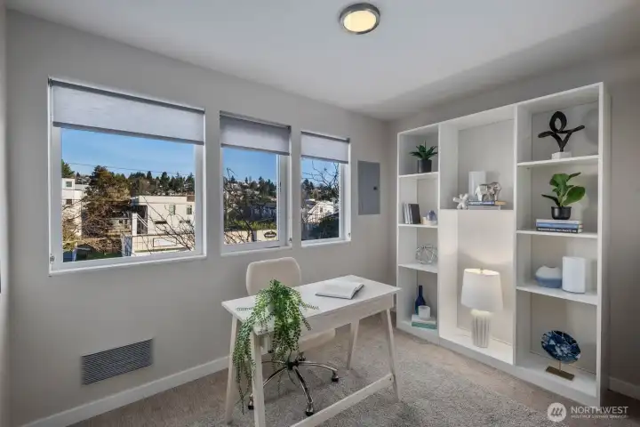 The perfect home office or possible third bedroom.