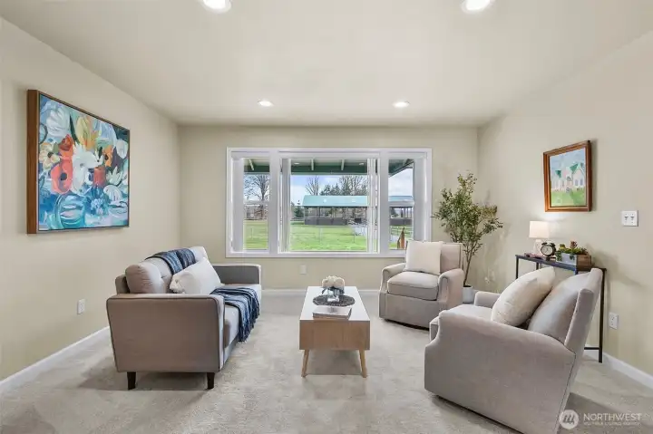 You can see the covered arena in the background