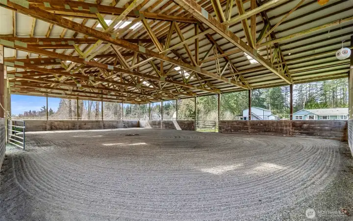 Covered Arena with skylights