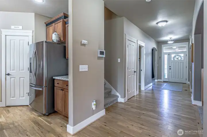 Front door to kitchen
