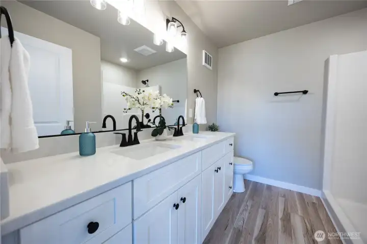 Primary bathroom with oversized shower