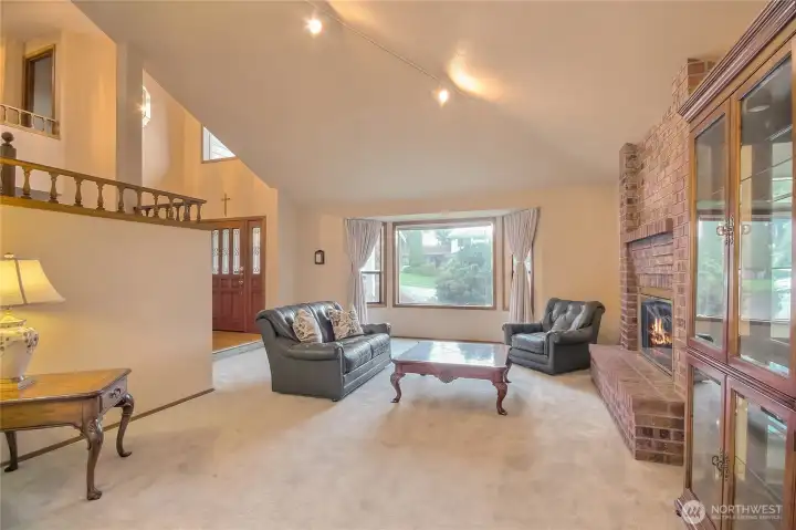 Living-room with Fireplace