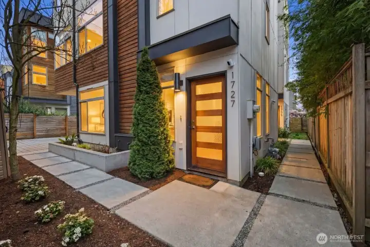 Private, safe entrance set back off the street