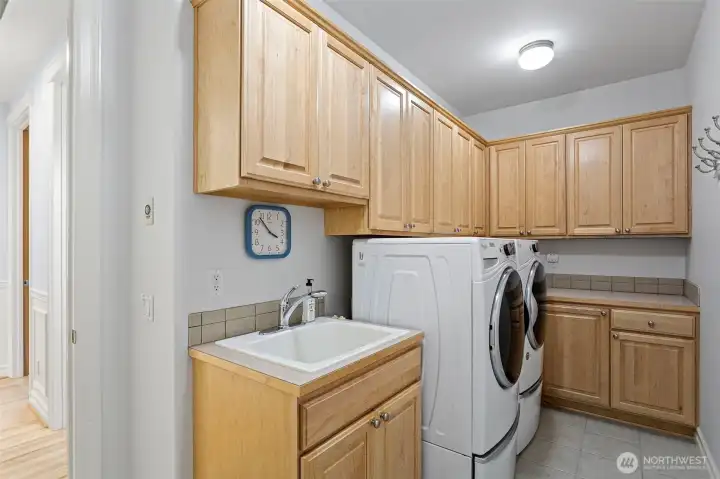 Utility room with extensive storage