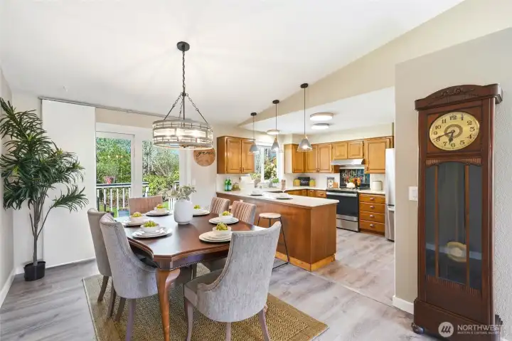 open to kitchen