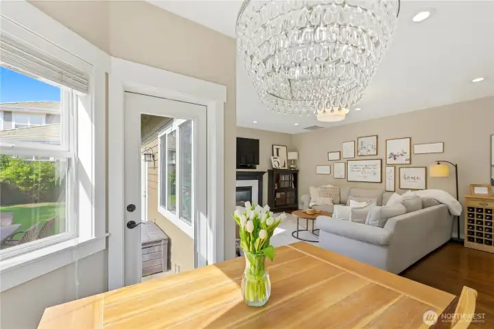 Back inside to the gracious family room—a place where memories are made.