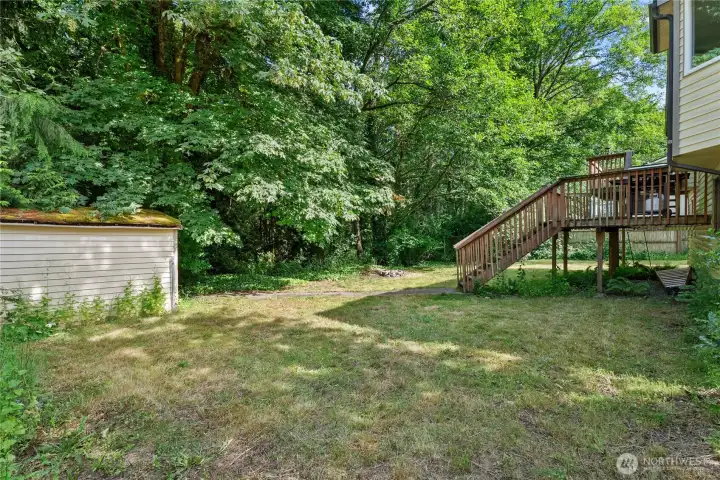 Enjoy ultimate privacy with a lush forested backdrop.