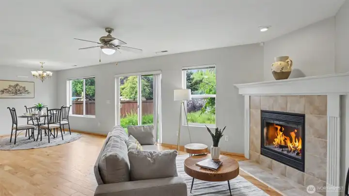 Stay cozy this winter with a gas burning fireplace!