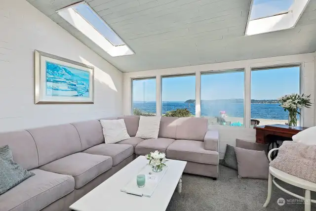 Looking out from your living room to the beach