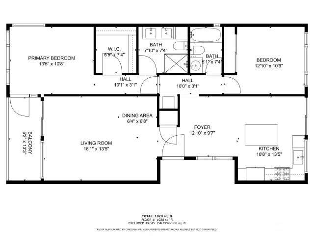 Fantastic floor plan. Feels larger than square footage